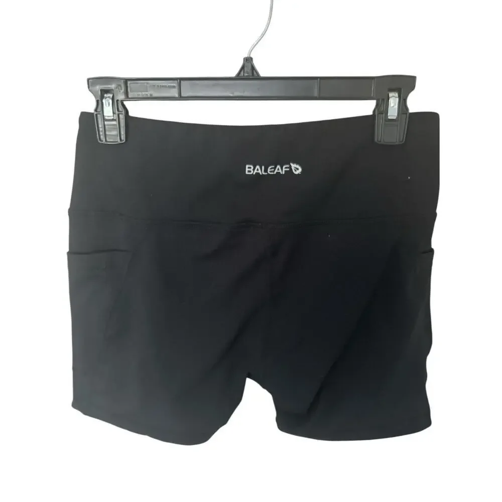 BALEAF Cycling‎ Bike Shorts Women's Size M Black Athletic Yoga Running Workout